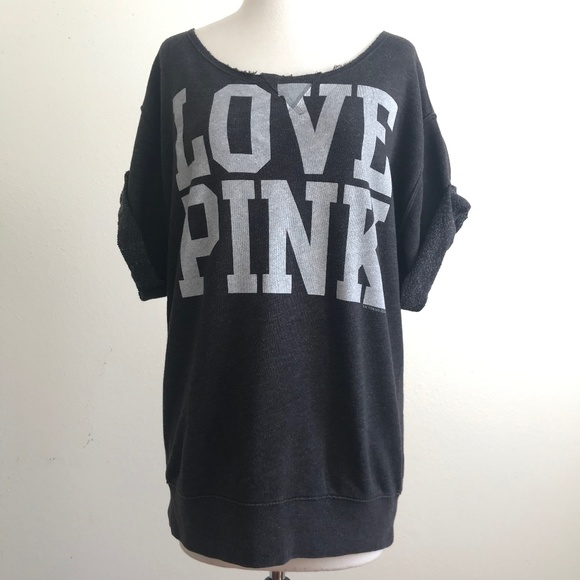 PINK Victoria's Secret Tops - PINK Victoria's Secret Short Sleeve Sweatshirt